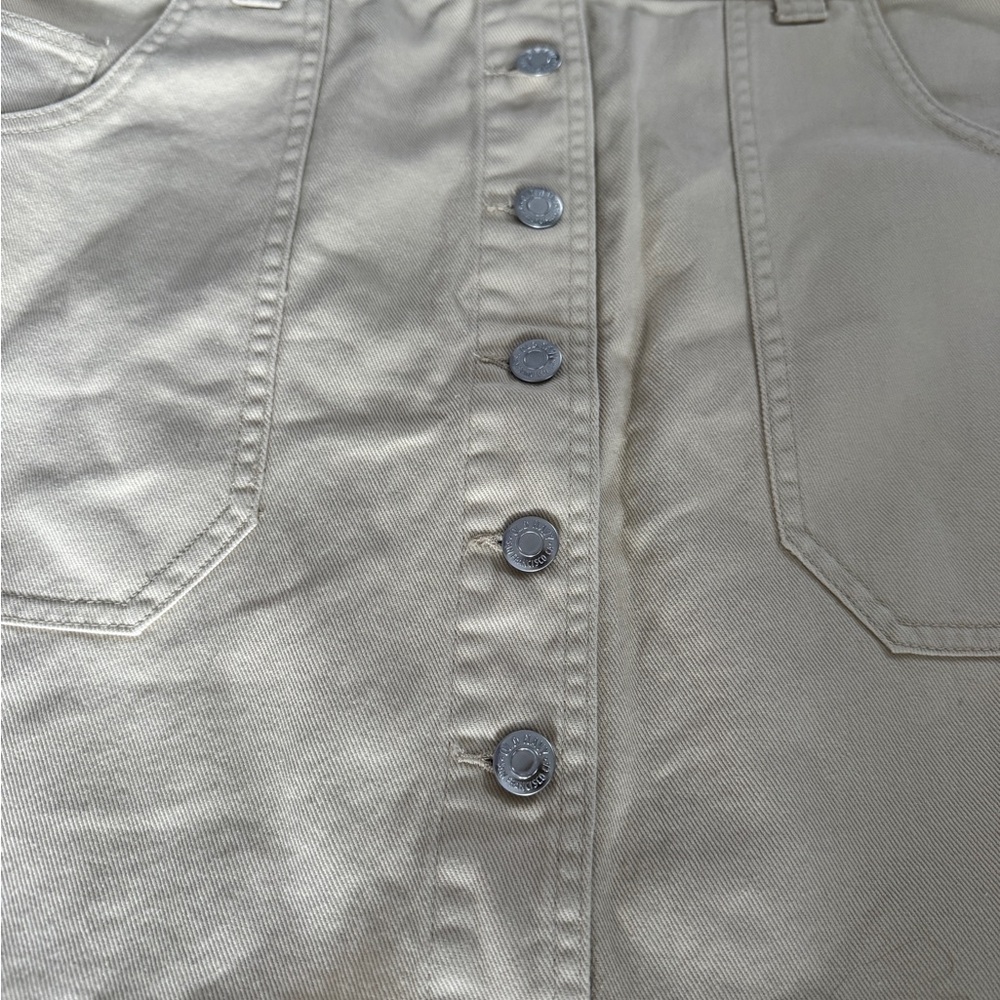 NWT Old Navy High-Rise Button-Front Mini Skirt - Khaki - 18 - Picture 4 of 7